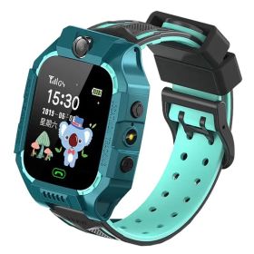 New Kids Smart Watch 2G GSM Card LBS Tracker SOS Camera Children Mobile Phone Voice Chat Smartwatches Math Game Flashlight - Green - with gift BOX