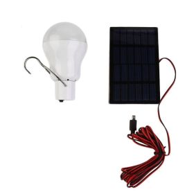 15W Portable Solar LED Bulb; Solar Powered Light Charged Solar Energy Lamp Flashlight For Outdoor Fishing Camping - 1pc