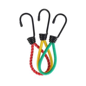 3pck Bungee Cords With Hooks 6 Inch Heavy Duty Rubber Elastic Straps For Tarps; Tents; Wire Racks; Camping Trucks; Boats; Elastic Cords; Tent Bungee S
