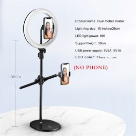 Monopod Mount Bracket with LED Ring Flash Light Lamp Tabletop Stand Tripods with Mobile Phone Holder Overhead shot For Nail art - China - Dual phone h