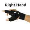Outdoor Fishing Magic Strap Fingerless Gloves LED Flashlight Torch Cover Survival Camping Hiking Cycling Rescue Tool Gloves - Right Hand - One Size
