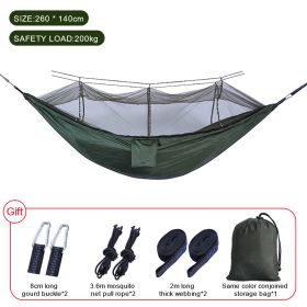 Sleeping hammock Outdoor Parachute Camping Hanging Sleeping Bed Swing Portable Double Chair wholesale - Upgrade army green - China