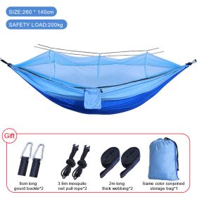 Sleeping hammock Outdoor Parachute Camping Hanging Sleeping Bed Swing Portable Double Chair wholesale - Upgrade mixed blue - China
