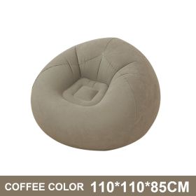 Flocking Flocking Sofa Chair Large Lazy Inflatable Sofas Chair Bean Bag Sofa For Outdoor Lounger Seat Living Room Camping Travel - Coffee - China