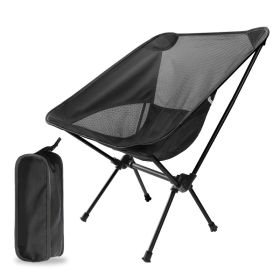 Superhard High Load Outdoor Camping Chair Travel Ultralight Folding Chair Portable Beach Hiking Picnic Seats Fishing Beach BBQ - China - Black