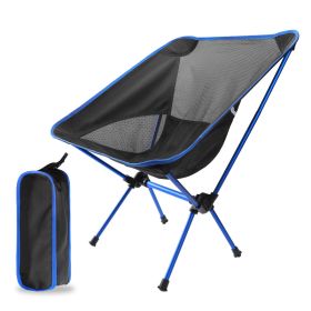 Superhard High Load Outdoor Camping Chair Travel Ultralight Folding Chair Portable Beach Hiking Picnic Seats Fishing Beach BBQ - China - Blue
