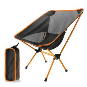 Superhard High Load Outdoor Camping Chair Travel Ultralight Folding Chair Portable Beach Hiking Picnic Seats Fishing Beach BBQ - China - Orange