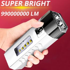 990000000LM Ultra Bright Tactical Led Flashlight Mini Torch USB Charging Cable Outdoor Camping Fishing Lighting - Blue