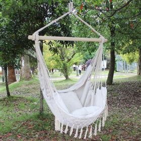 Hanging Swing Chair Hammock Indoor and Outdoor - White