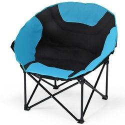 Moon Saucer Steel Camping Chair Folding Padded Seat - OP3881