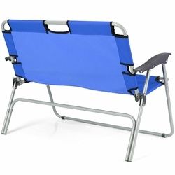 2 Person Folding Camping Bench Portable Double Chair - OP3774