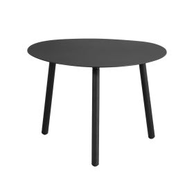 Outdoor Side Table Aluminum Unique Shape Weather Resistant Patio Coffee Table Bedside Table, Black - S