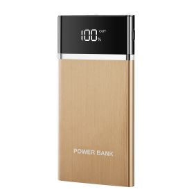 20800mAh Power Bank 76.96W External Battery Pack 3.1A Dual USB Charge Ports w/ LCD Display Flashlight Travel - Gold