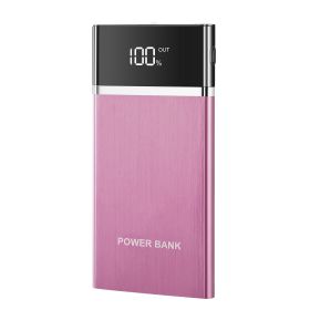 20800mAh Power Bank 76.96W External Battery Pack 3.1A Dual USB Charge Ports w/ LCD Display Flashlight Travel - Pink