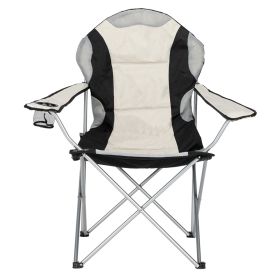 Medium Camping Chair Fishing Chair  Folding Chair XH - Black Gray