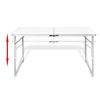 Free shipping Collapsible camping table height adjustable aluminum 120 x 60 cm -  120 x 60 cm