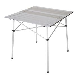 camp table; silver - silver - aluminum