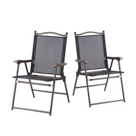 Camping Chairs; Gray and Black - Multicolor - Textile,Steel