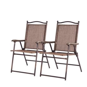 Camping Chairs; Gray and Black - Brown - Textile,Steel