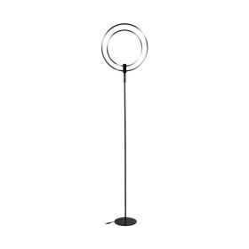Modern 20W LED Torch Touch Dimmable Floor Lamp; Black - black - Metal