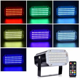 Disco Stage Light Strobe LED RGB DJ Dance Laser Party Lamp Stage Effect Lighting - Black