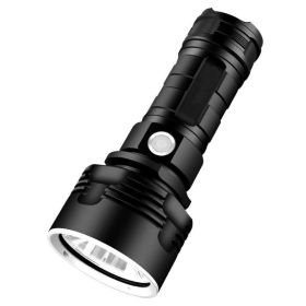 USB Rechargeable Waterproof Lamp Ultra Brigh Powerful LED Flashlight - Black - LED Flashlight