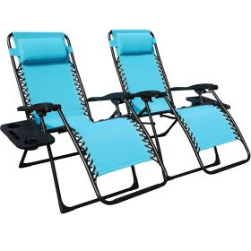 Zero Gravity Chair Patio Folding Lawn Lounge Chairs Outdoor Foldable Camp Reclining Lounge Chair with sidetable for Backyard Porch Swimming Poolside a