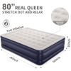 18" Airbed with Built-in Pump; Black and Blue - green - inflatable cushion
