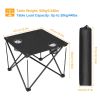 Foldable Camping Table Portable Picnic Table Lightweight Travel Desk - Black