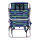 2-Pack Reclining Beach & Event Lay-Flat Backpack Chair Blue & Green Stripe - Blue & Green - Aluminum; Polyester; Resin