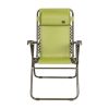 26" Wide Reclining Sling Chair with Pillow; 275 lbs - Green - aluminum