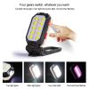 Powerful COB Work Light Rechargeable LED Flashlight Adjustable Waterproof Camping Lantern Magnet Design with Power Display - Type B-Small