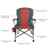 Portable Folding Chair Outdoor Picnic Patio Camping Fishing Chair w/ Cup Holder - Blue