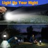 Solar LED Camping Light Portable Camping Lamp USB Rechargeable Flashlight Emergency Tent Lamp Torch Waterproof Lighting Outdoor - CN - Only battery