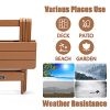 (Do Not Sell on Amazon) TALE Adirondack Portable Folding Side Table Square All-Weather and Fade-Resistant Plastic Wood Table Perfect for Outdoor Garde