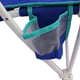 2-Pack Folding Hard Arm Beach Bag Chair with Carry Bag; Blue - Blue - Steel; Polyester; Resin