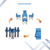 Oxford Cloth Steel Camping Folding Table and Chair Set XH - Blue