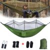 Sleeping hammock Outdoor Parachute Camping Hanging Sleeping Bed Swing Portable Double Chair wholesale - Upgrade mixed green - China