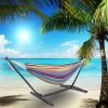 Free shipping  Hammock & Steel Frame Stand Swing Chair Home/Outdoor Backyard Garden Camp Sleep YJ - picture