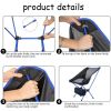 Superhard High Load Outdoor Camping Chair Travel Ultralight Folding Chair Portable Beach Hiking Picnic Seats Fishing Beach BBQ - China - Red