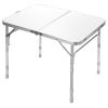 Outdoor Travel Adjustable Height Folding Camping Table - White A - Camping Table