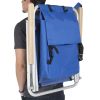 Backpack Beach Chair Folding Portable Chair Blue Solid Camping Hiking Fishing - Blue