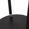 Outdoor Side Table Aluminum Unique Shape Weather Resistant Patio Coffee Table Bedside Table, Black - M