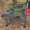 Folding Padded Adult Director Camping Chair - Green
