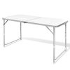 Free shipping Collapsible camping table height adjustable aluminum 120 x 60 cm -  120 x 60 cm