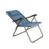 26" Wide Reclining Sling Chair with Pillow; 275 lbs - Blue - aluminum