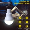 15W Portable Solar LED Bulb; Solar Powered Light Charged Solar Energy Lamp Flashlight For Outdoor Fishing Camping - 1pc