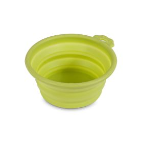 Petmate Silicone Round Travel Pet Bowl Go Go Green Small