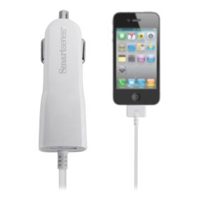 SmartSeries 2.1A Car Charger with USB Port and 30-Pin Charging Cable